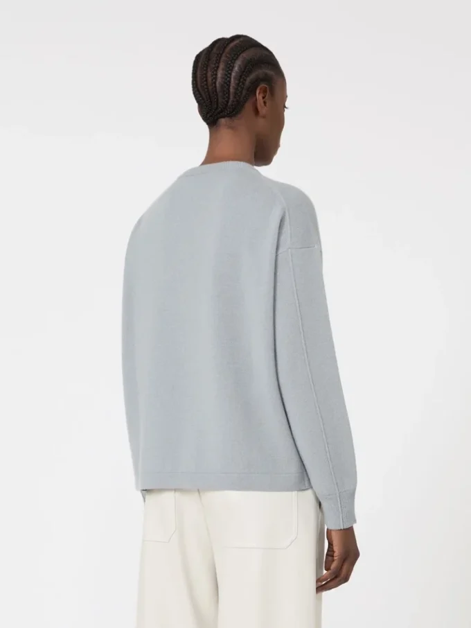 Woll- und Kaschmirpullover in Boxy-Passform, hellblau Woll- und Kaschmirpullover in Boxy-Passform, hellblau