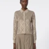 Wollcardigan mit Pailletten, braun Wollcardigan mit Pailletten, braun
