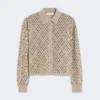 Wollcardigan mit Pailletten, braun Wollcardigan mit Pailletten, braun