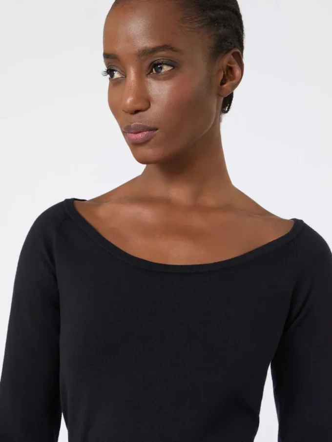Wollpullover mit Schleifendetail, ultramarinblau Wollpullover mit Schleifendetail, ultramarinblau