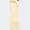 Zweilagiges Satin-Kleid, hellgelb Zweilagiges Satin-Kleid, hellgelb
