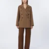 Zweireihige, doppelseitig tragbare Wolljacke, kamelfarben Zweireihige, doppelseitig tragbare Wolljacke, kamelfarben