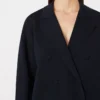 Zweireihige Jacke aus Viskose-Crêpe, ultramarinblau Zweireihige Jacke aus Viskose-Crêpe, ultramarinblau