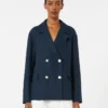 Zweireihige Leinenjacke, mitternachtsblau Zweireihige Leinenjacke, mitternachtsblau
