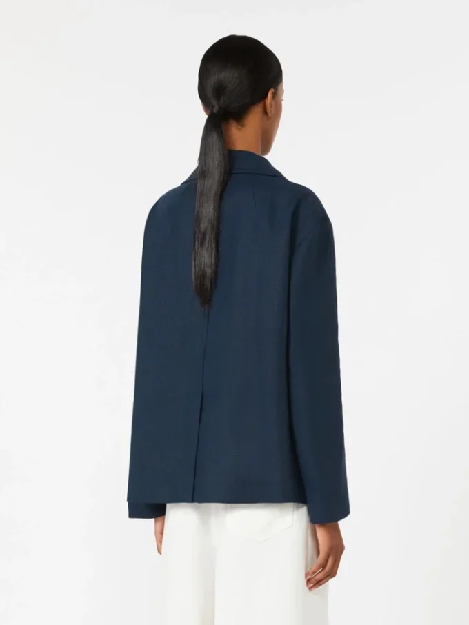 Zweireihige Leinenjacke, mitternachtsblau Zweireihige Leinenjacke, mitternachtsblau