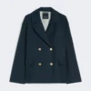Zweireihige Leinenjacke, mitternachtsblau Zweireihige Leinenjacke, mitternachtsblau