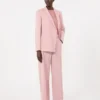 Zweireihiger Blazer aus Stretchwolle, Antikrosa Zweireihiger Blazer aus Stretchwolle, Antikrosa