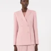 Zweireihiger Blazer aus Stretchwolle, Antikrosa Zweireihiger Blazer aus Stretchwolle, Antikrosa