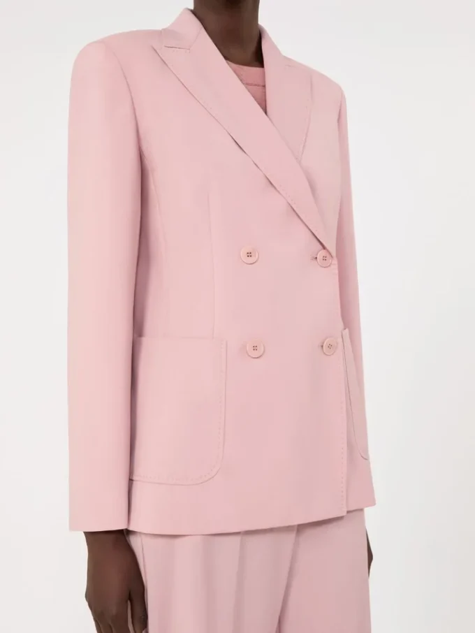 Zweireihiger Blazer aus Stretchwolle, Antikrosa Zweireihiger Blazer aus Stretchwolle, Antikrosa