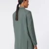 Zweireihiger Blazer aus Wolle und Seide, dunkelgrün Zweireihiger Blazer aus Wolle und Seide, dunkelgrün