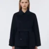 Zweireihiger, kurzer Mantel aus Pure Wool, mitternachtsblau Zweireihiger, kurzer Mantel aus Pure Wool, mitternachtsblau