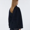 Zweireihiger, kurzer Mantel aus Pure Wool, mitternachtsblau Zweireihiger, kurzer Mantel aus Pure Wool, mitternachtsblau