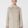 Zweireihiger Peacoat aus Kaschmir, sandfarben Zweireihiger Peacoat aus Kaschmir, sandfarben