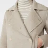 Zweireihiger Peacoat aus Kaschmir, sandfarben Zweireihiger Peacoat aus Kaschmir, sandfarben