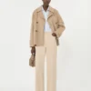 Zweireihiger Peacoat aus Wollmischung, kamelfarben Zweireihiger Peacoat aus Wollmischung, kamelfarben