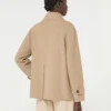 Zweireihiger Peacoat aus Wollmischung, kamelfarben Zweireihiger Peacoat aus Wollmischung, kamelfarben