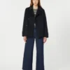 Zweireihiger Peacoat aus Wollmischung, marineblau Zweireihiger Peacoat aus Wollmischung, marineblau