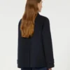 Zweireihiger Peacoat aus Wollmischung, marineblau Zweireihiger Peacoat aus Wollmischung, marineblau