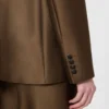 Zweireihiger Shantung-Blazer, khaki Zweireihiger Shantung-Blazer, khaki